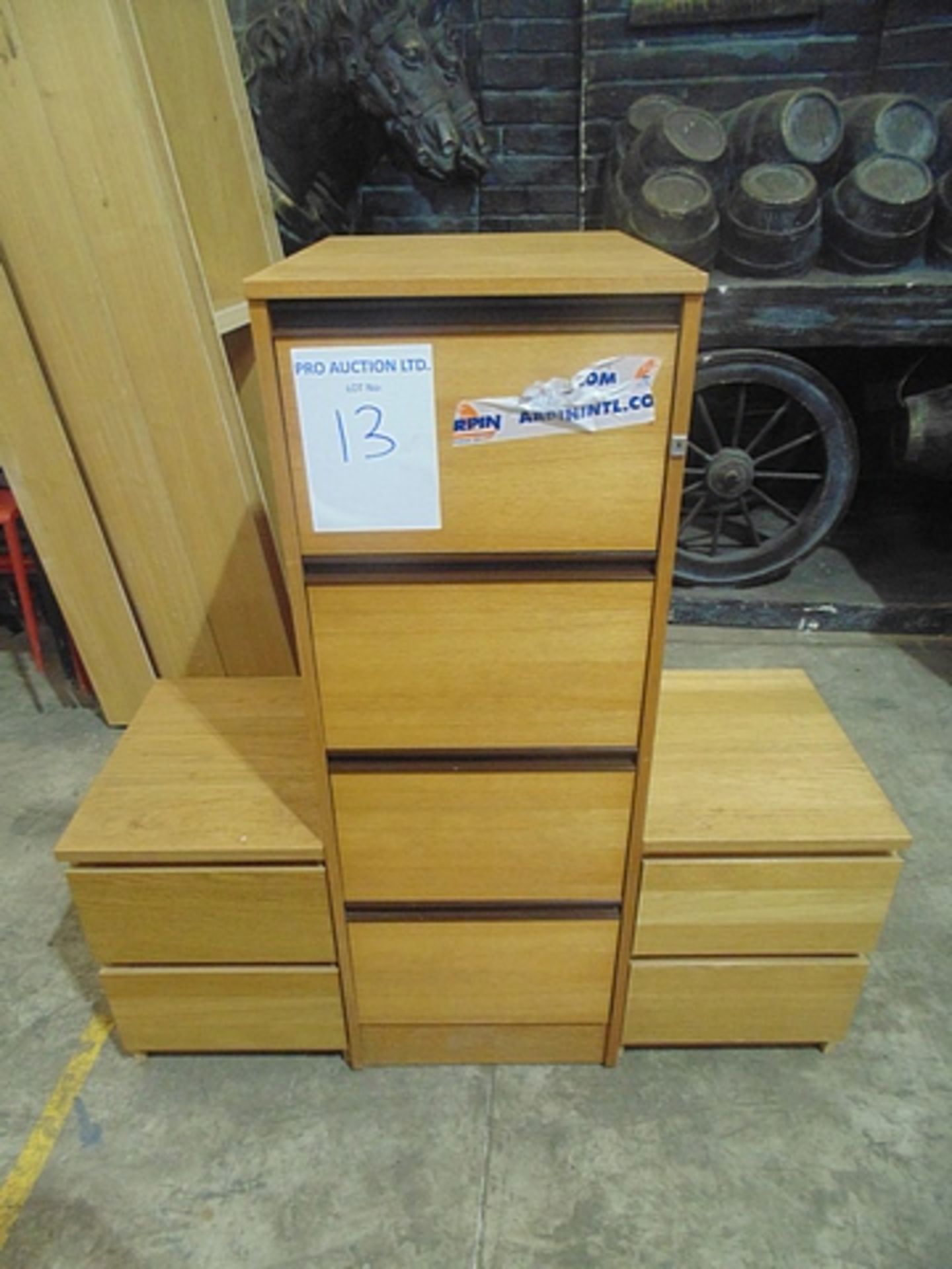 Office filing cabinets 1x four drawer 480mm x 610mm x 1320mm 2 x 2 drawer 410mm x 480mm x 350mm