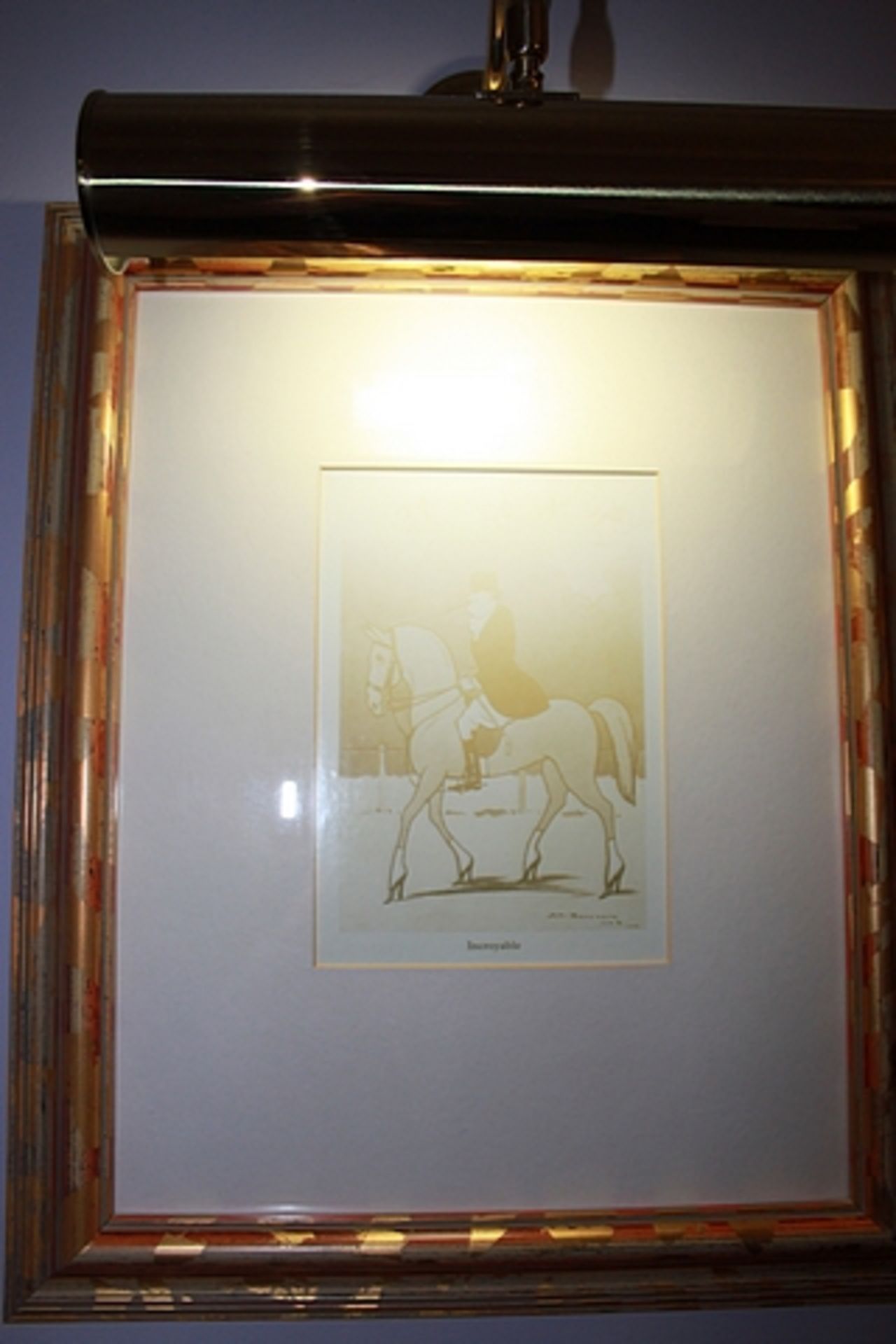 A pair of framed HM Bateman vintage humorous prints Incroyable and The Batchelor, framed 420mm x
