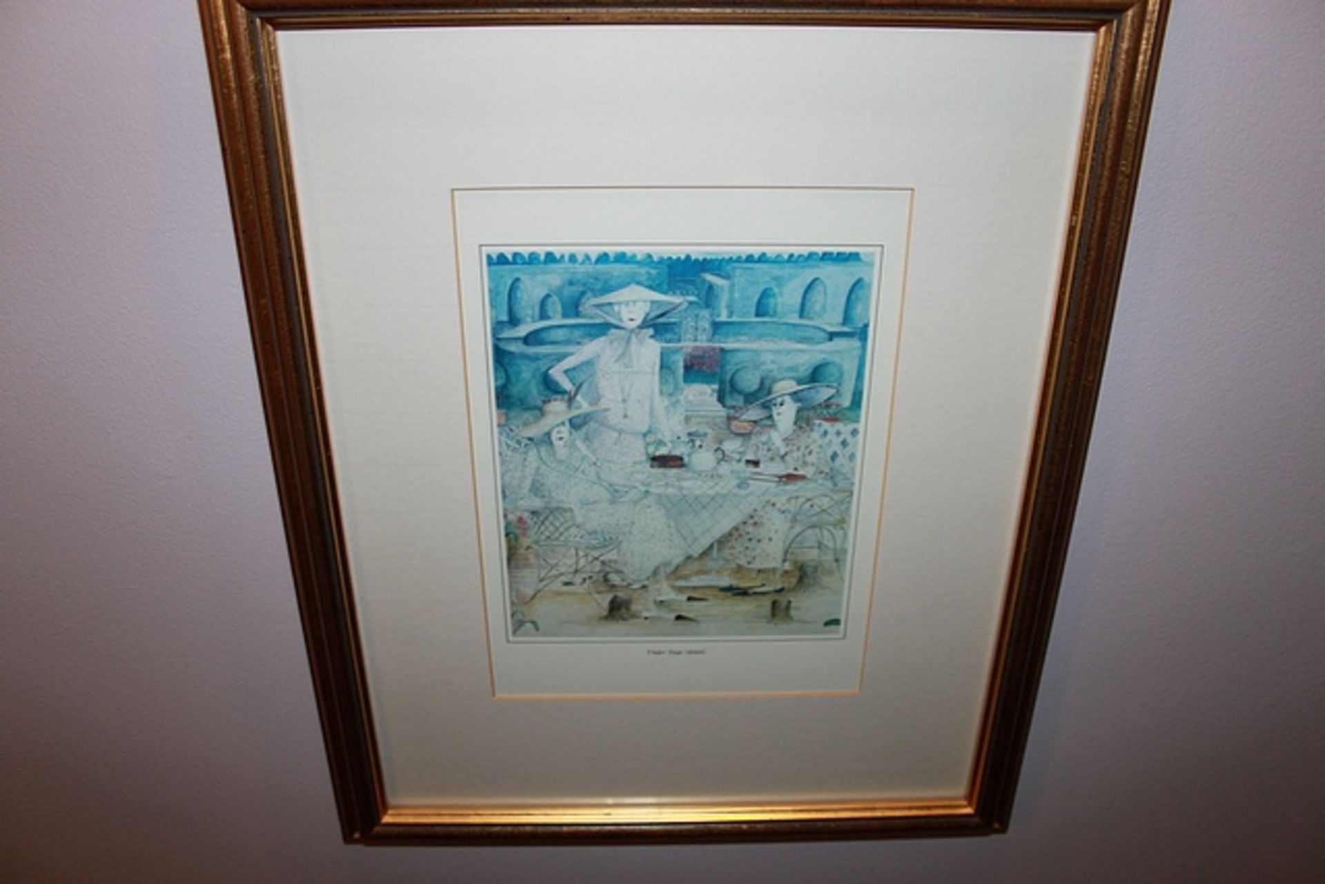 A pair of framed prints A Safe Bet and Under Siege framed 540mm x 410mm with brass picture lamp - Image 2 of 2