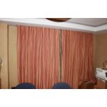 A pair of panel curtains candy stripe pattern spans 3000mm x 2450mm