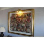 Tapestry artwork fabric framed 1500mm x 1250mm