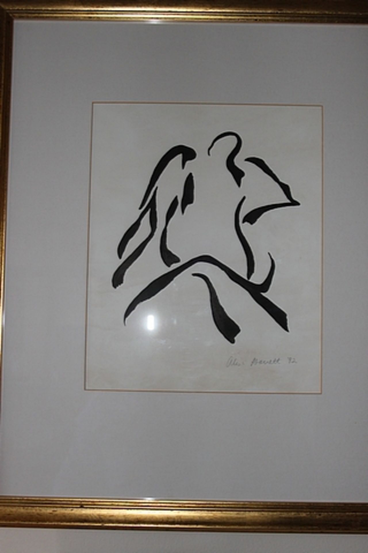 2 x Abstract drawings signed and dated '92 530mm x 620mm Lift out 5.00 - Image 3 of 3