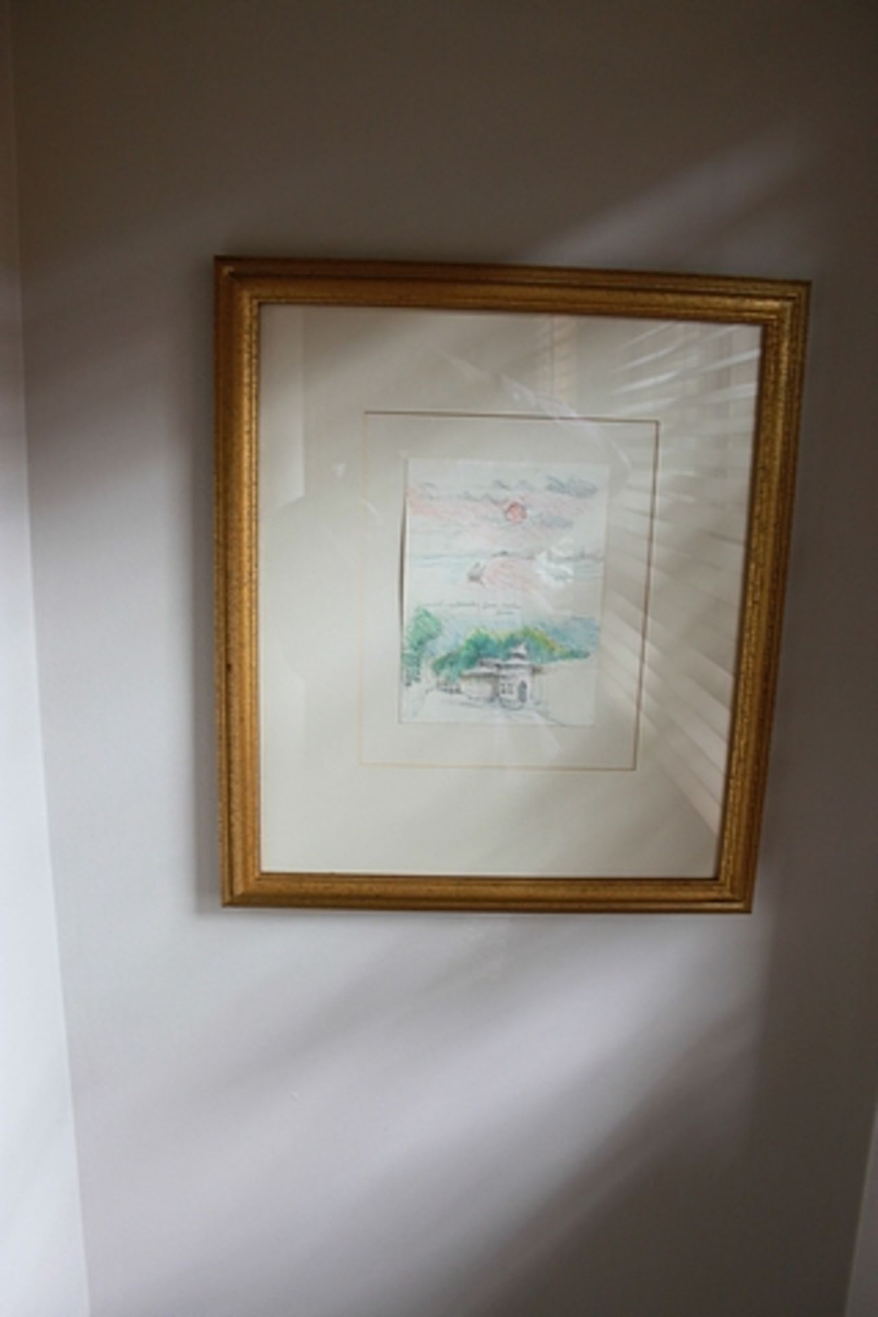 Watercolour on paper gilt framed 460mm x 530mm