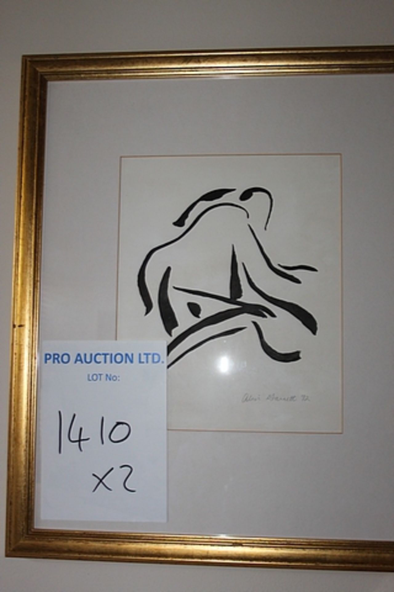 2 x Abstract drawings signed and dated '92 530mm x 620mm Lift out 5.00 - Image 2 of 3