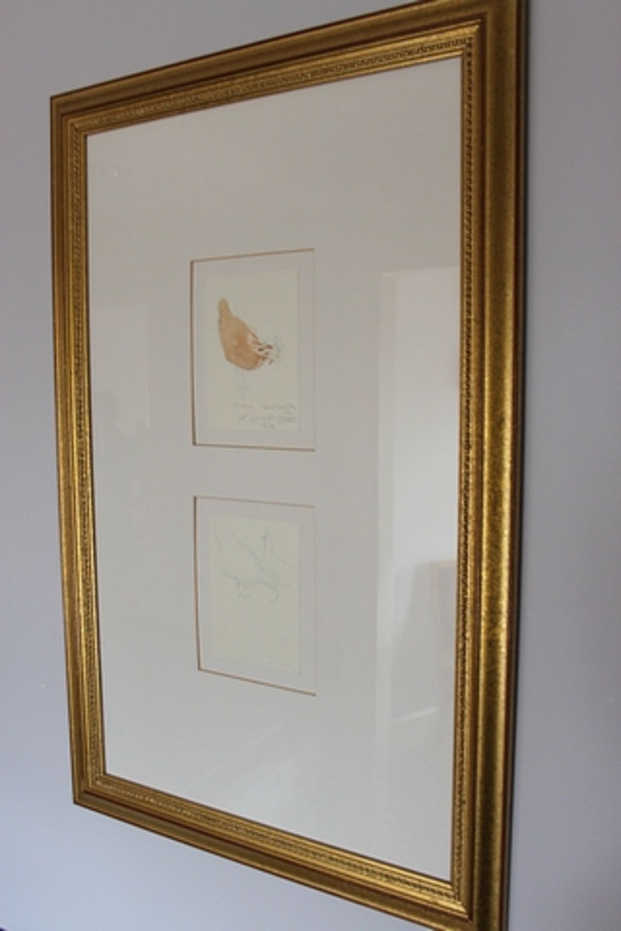 Drawing on paper gilt framed 490mm x 760mm