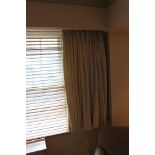 A pair of drape curtains cream 3300mm x 1600mm drop