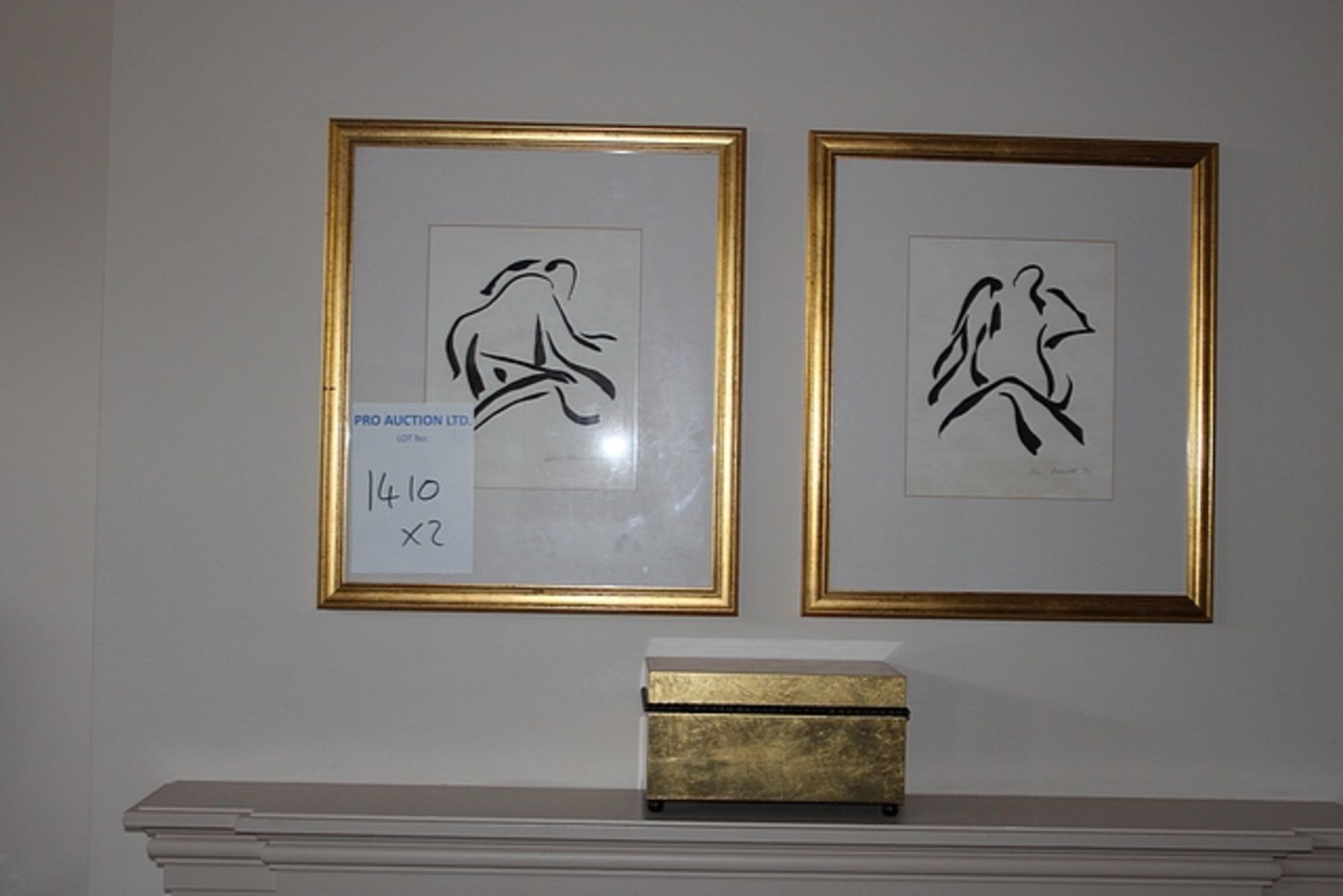 2 x Abstract drawings signed and dated '92 530mm x 620mm Lift out 5.00