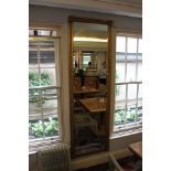 Georgian style gilt framed hanging wall mirror with decorative frame and corner medallions 650mm x