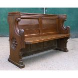 Kings Lynn Minster Small Oak Gothic Choir Pew