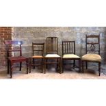 Five Old Mixed Chairs - George IV to George VI