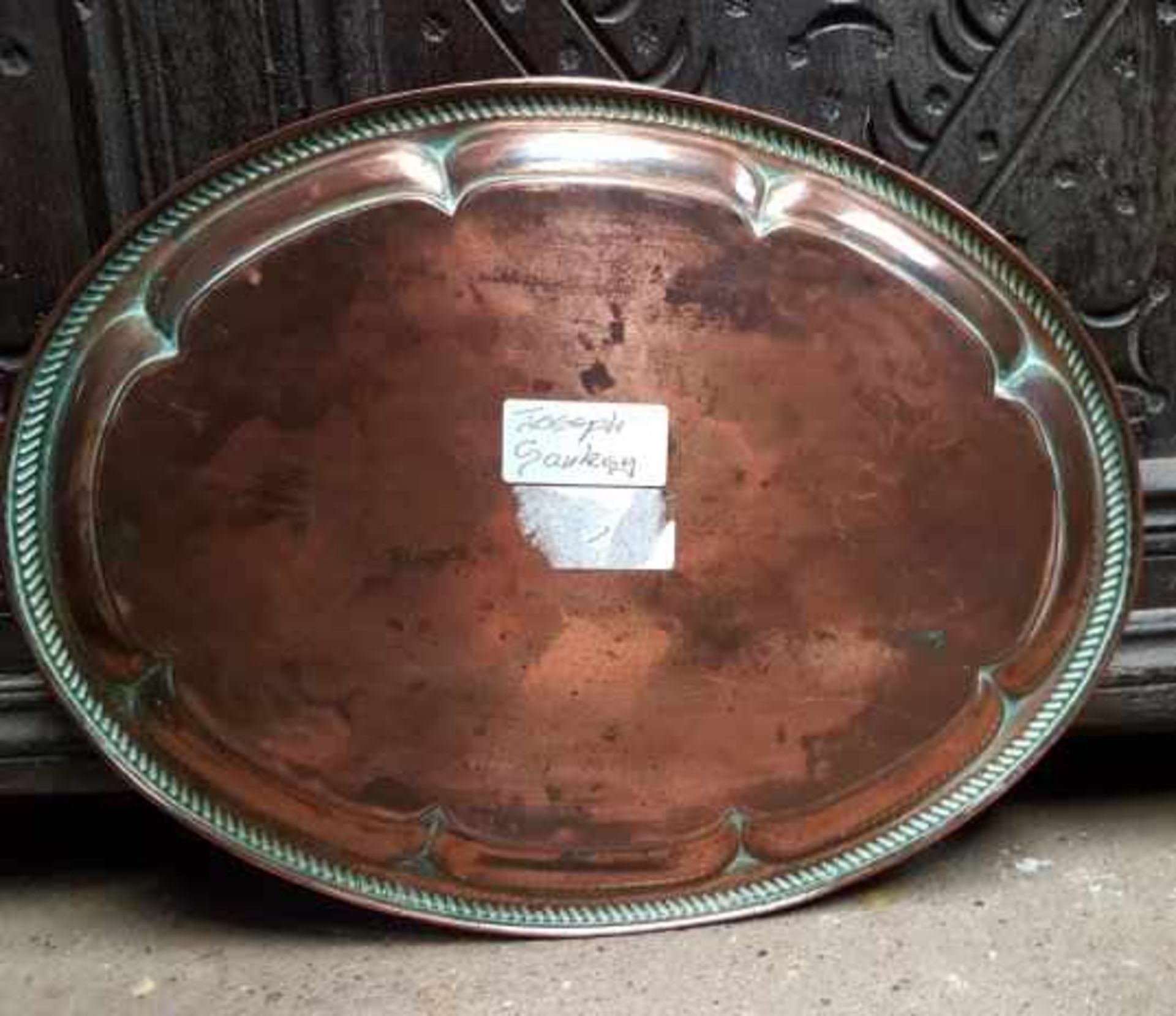 Victorian Copper Salver Communion Tray by Joseph Sankey - Image 2 of 2