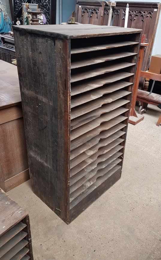 Victorian Printers Shelving Racking Unit Large - Image 4 of 4