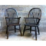 Victorian Windsor Stick Back Elm Chairs