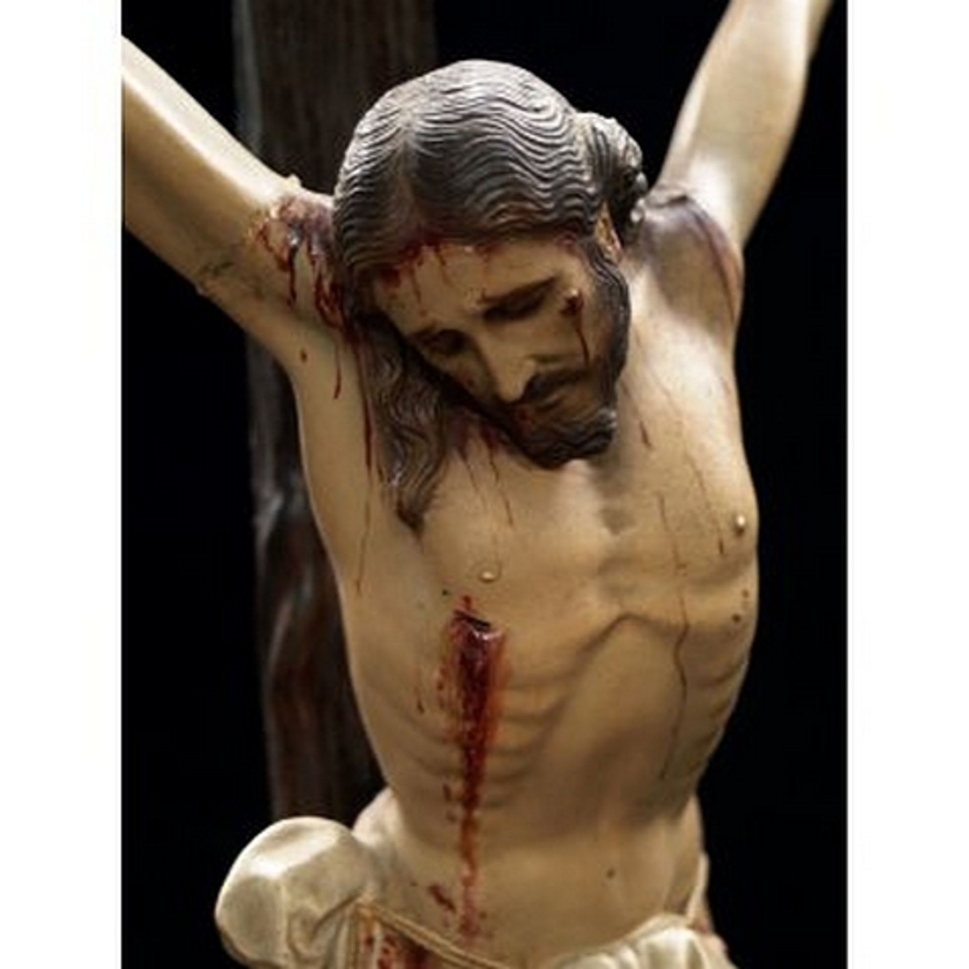 Antique Chilean Crucifix J.N.R.J (T)