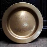 Victorian Bradford Football Club Brass Communion Plate