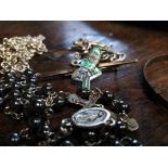 Collection of Jewelry, Rosary Beads, Silver etc