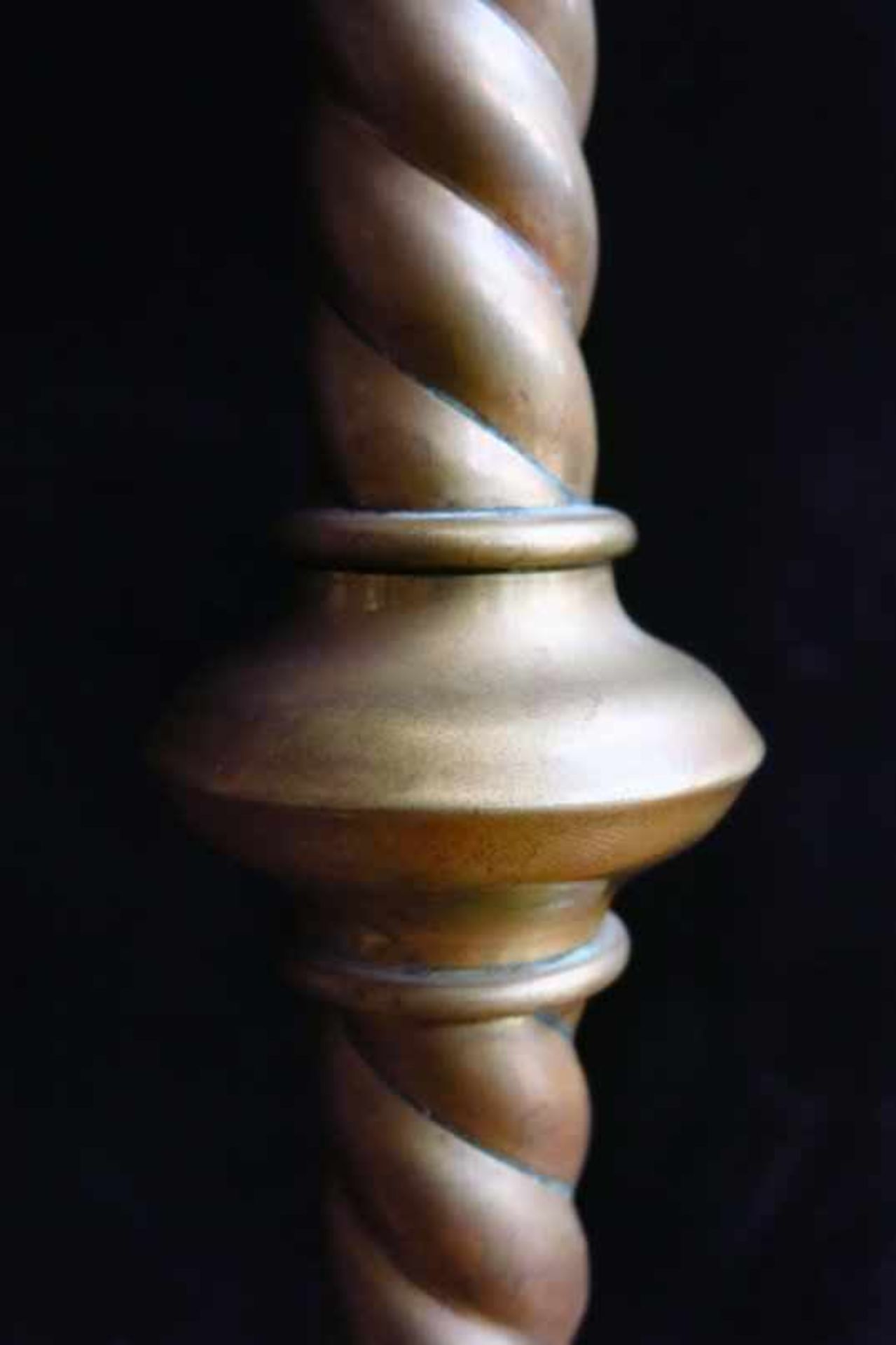 St Richard's Barley Twist Brass Altar Candlesticks - Image 3 of 4