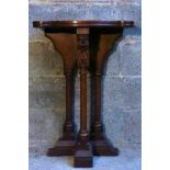 Carved Victorian Credence Console Statue Table for use against wall