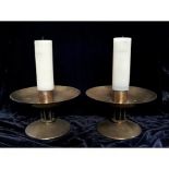 Altar Candlesticks Silver Plated Pair