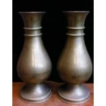 Outsize Church Brass Flower Vase Pair