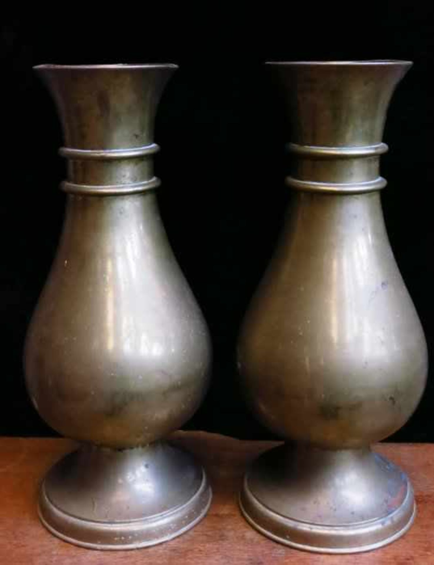 Outsize Church Brass Flower Vase Pair