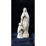 French Our Lady Of Lourdes Statue