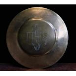 Small Ex Army Communion Plate with pierced Heart and IHS