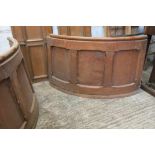 19thC Curved Pair Pine Panels Panelling