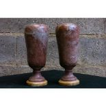Marble Ballustrading Candle Holders Pair
