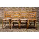 Brixton Elm and Beech Church Chapel Ladderback Chairs (E)