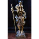 Christopher St Carved Wooden Statue Fr Ian