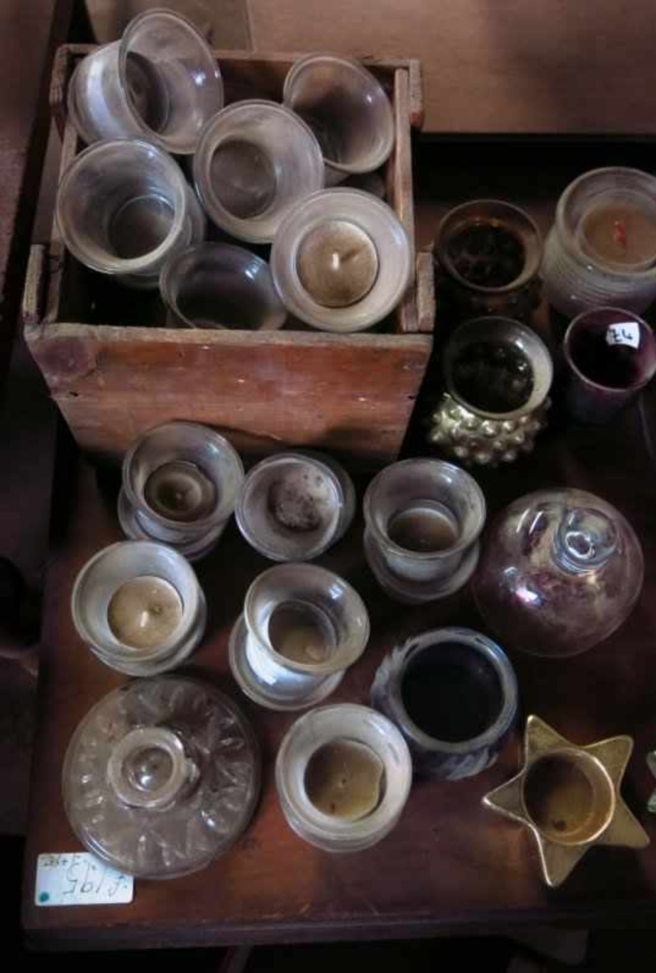 Large Lot of Assorted Glass Candle holders - Image 4 of 6