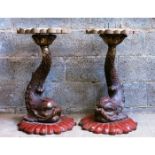 Pair of Decorative and unusual Large Koi Carp Architectural Features