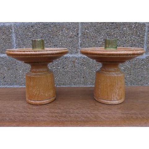 Altar Sticks Oak And Brass Birmingham