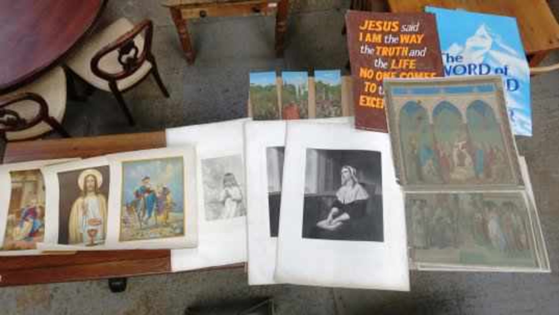 Folio of Religious Prints and Artwork