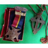 Two rare Christian medals - one with clasp and date 1930