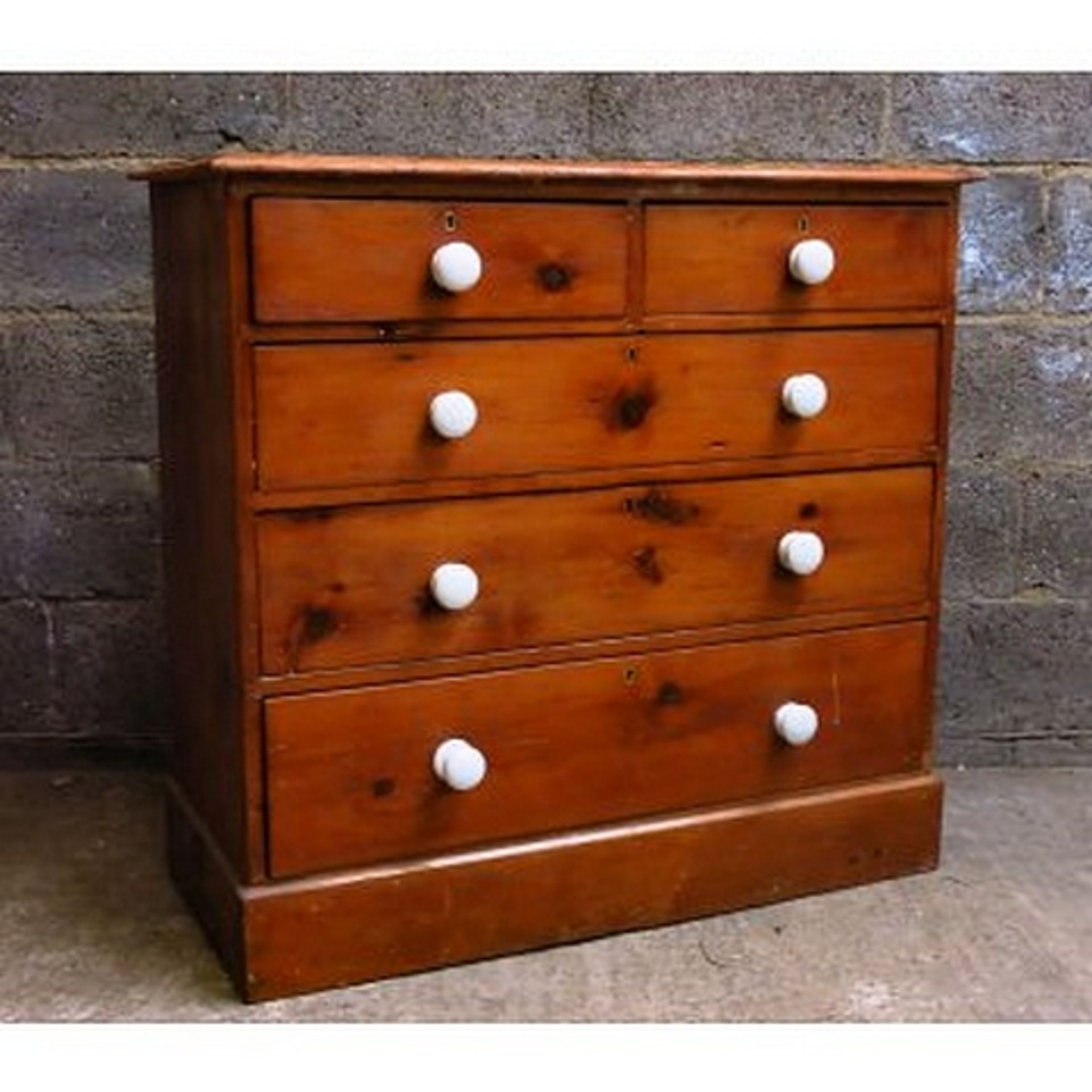 Chest Victorian Pine Stripped and Varnished