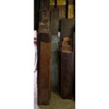Three rows antique pine Pew seat planks