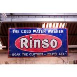 Rinso Cold Water Washer Enamel Sign