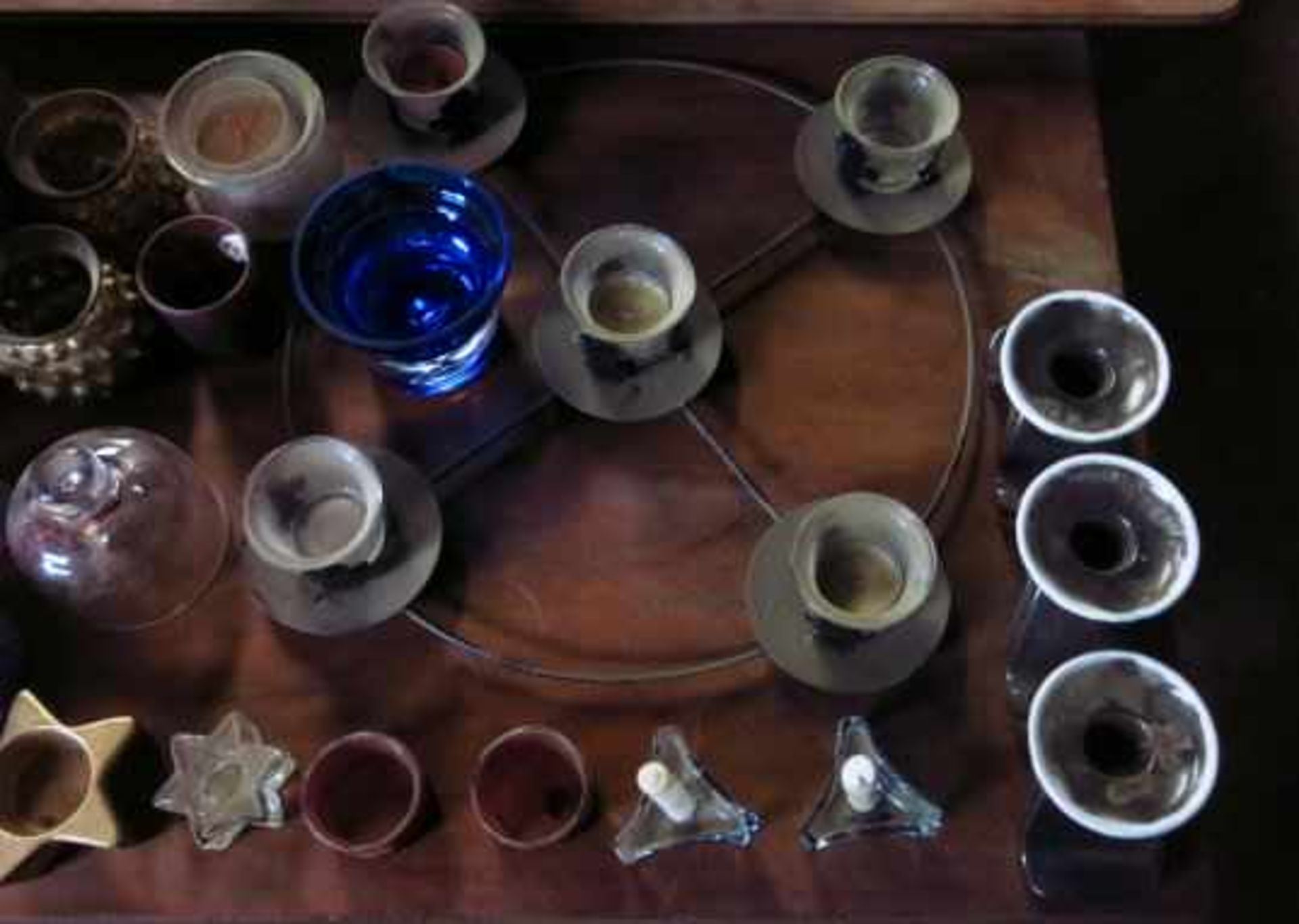 Large Lot of Assorted Glass Candle holders - Image 5 of 6