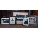 Five old framed photographs of Vicars and Choirs