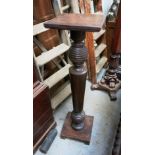 Edwardian Hard Wood Turned Plant Stand