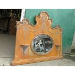 Mirror Stripped Cast Iron Overmantel