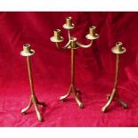 Candelabra Set Small Brass