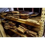 Two Shelves of shorter lengths of oak and pine planking seats