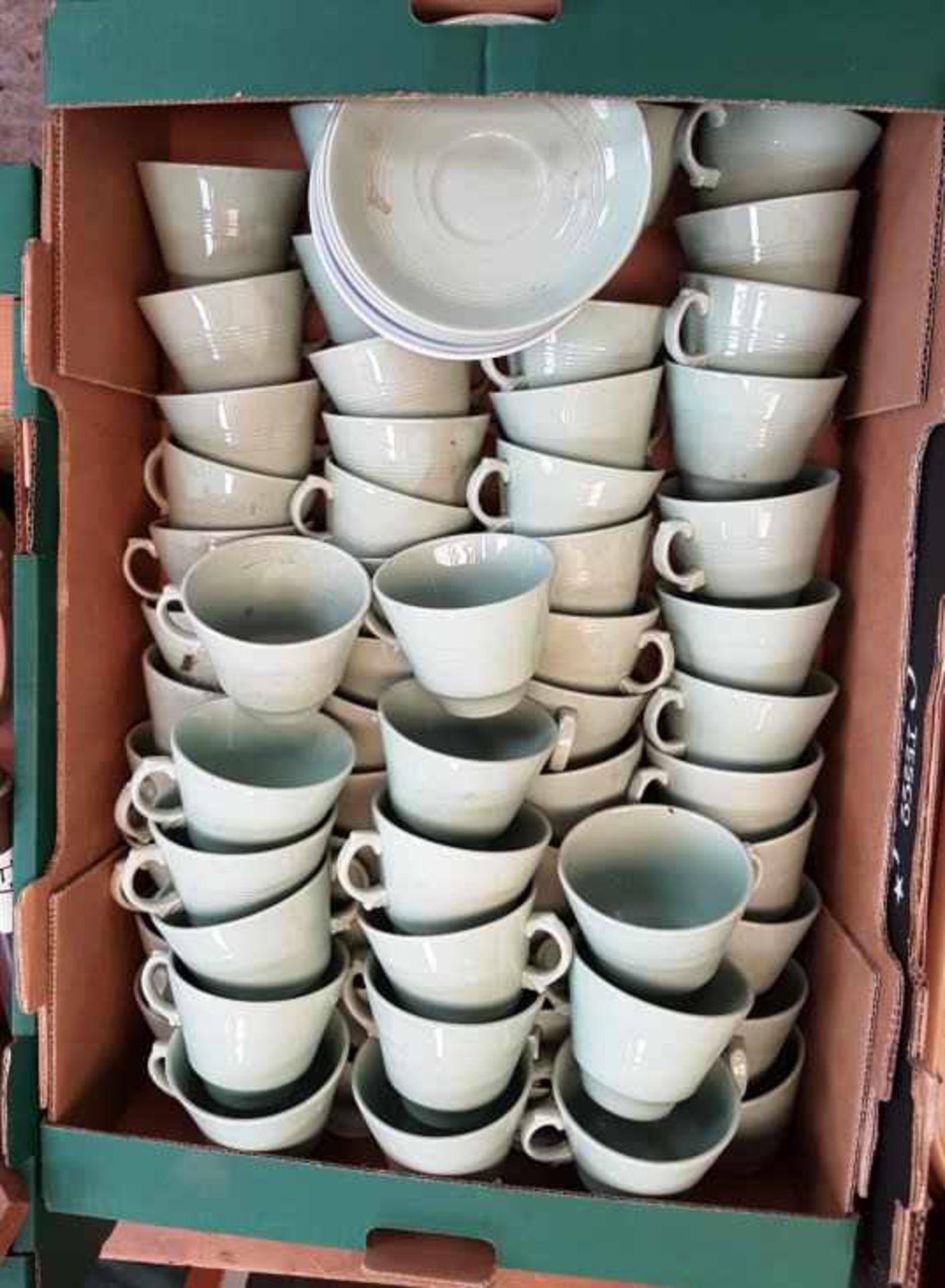 Box7 Assorted Beryl Ware Cups and Saucers