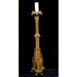 Gothic Architecture Style Altar Candlestick Converted Lamp (E)