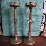 Candle Holders Tall Decorative Pair With Quartz Cabuchons Woolwich