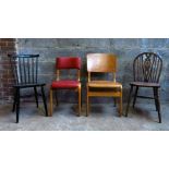 Four mixed Contemporary Chairs