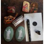 Random Collection of items, Amber Pipe, Diptych, etc